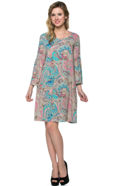 3/4 Bell Sleeve Oversize Tunic Dress - BodiLove | 30% Off First Order
- 1