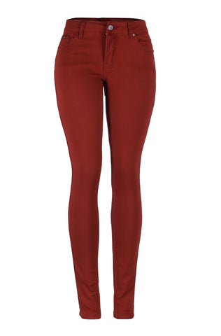 Stretchy 5 Pocket Colored Skinny Jeans