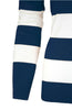 Long Sleeve V-Neck Pullover Cardigan - BodiLove | 30% Off First Order - 47 | Navy & White