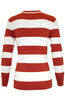 Long Sleeve V-Neck Pullover Cardigan - BodiLove | 30% Off First Order - 2 | Red & White
