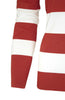 Long Sleeve V-Neck Pullover Cardigan - BodiLove | 30% Off First Order - 3 | Red & White