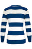 Long Sleeve V-Neck Pullover Cardigan - BodiLove | 30% Off First Order - 8 | Teal & White